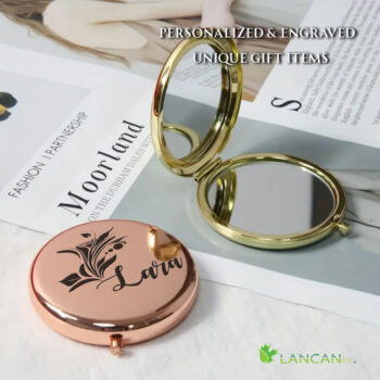 Lancan Personalized Pocket Folding Mirror