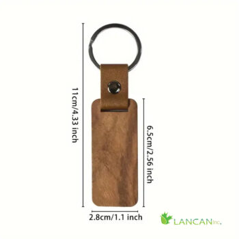 Lancan Engraved Wooden Keychain - Image 2