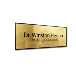 Office Door Name Plate 8.75x3.25 Inch – Engraved ABS on Black Acrylic – Room Name etc.