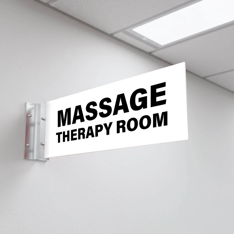 Custom Double, 2 Sided Text Projection Signs | 4" x 10" Durable Corridor Signage for Offices and Businesses - Image 2
