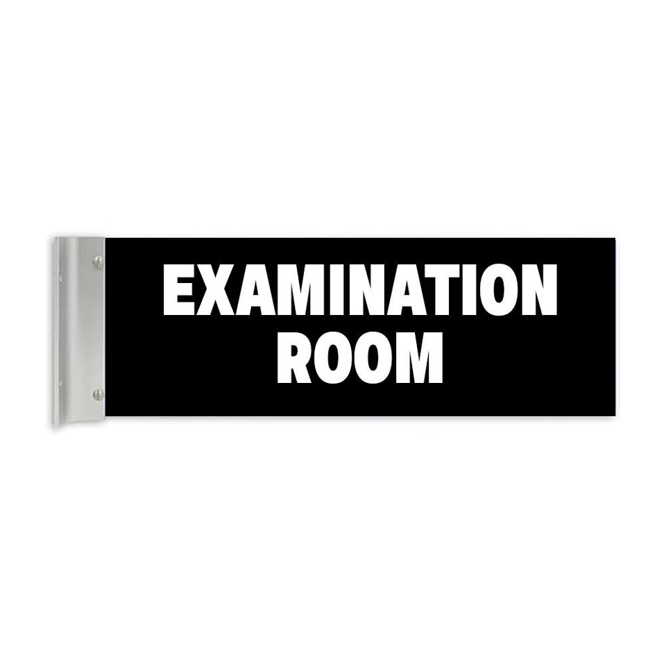Custom Double, 2 Sided Text Projection Signs | 4" x 10" Durable Corridor Signage for Offices and Businesses